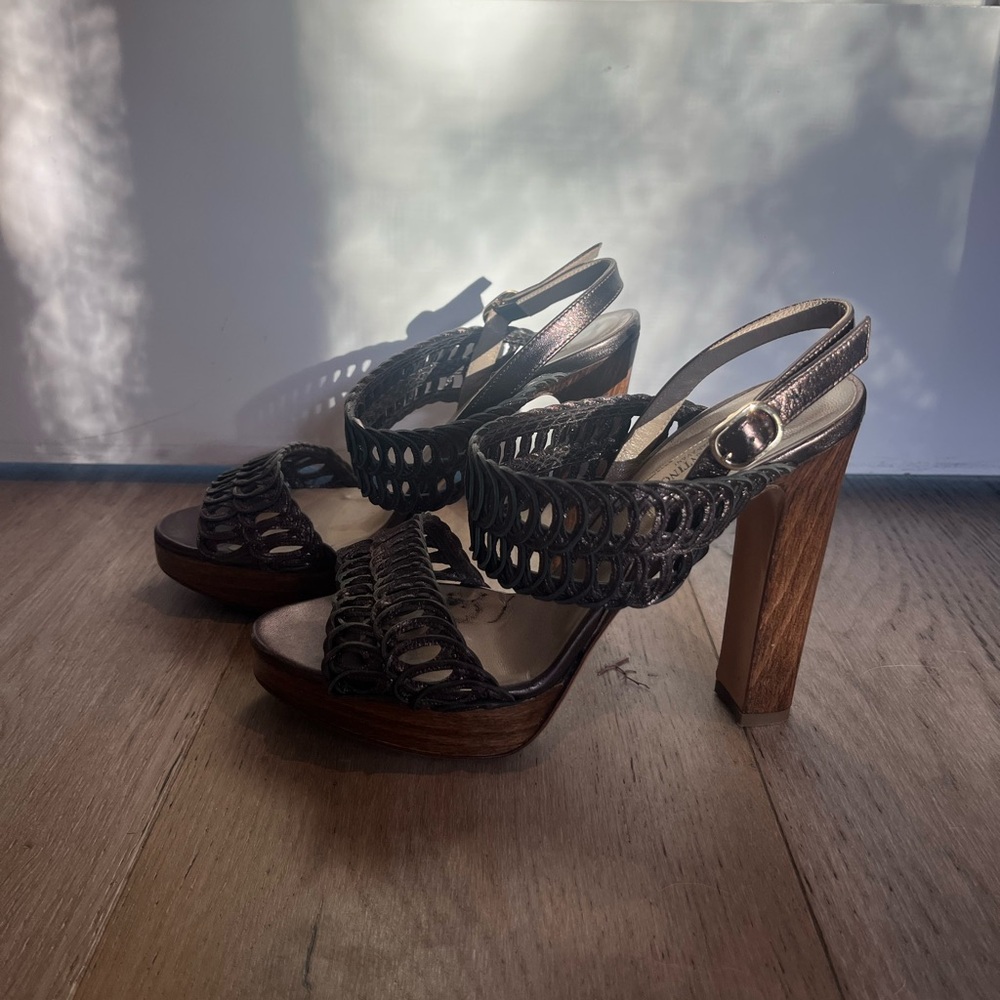 Valentino Garavani Leather Platform Slingback Sandal